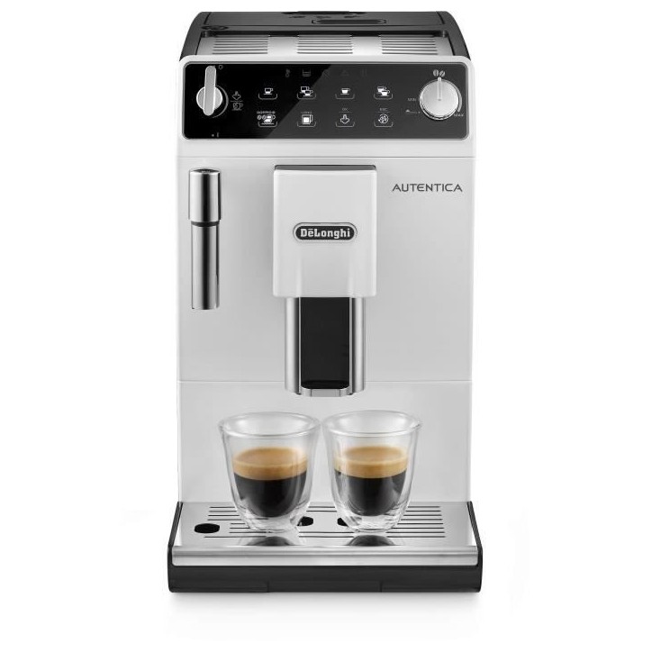 Machine a café automatique - DELONGHI - Autentica ETAM 29.513.WB - Buse vapeur Cappuccino - 15 bar - Blanc Machine a café automatique - DELONGHI - Autentica ETAM 29.513.WB - Buse vapeur Cappuccino - 15 bar - Blanc
