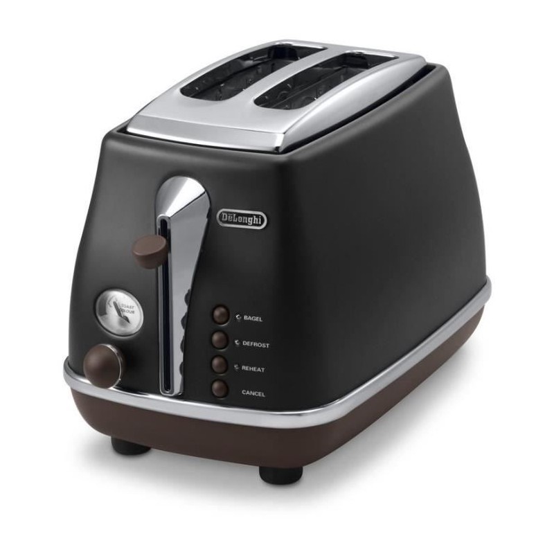 Grille-pain - DELONGHI - CTOV2103.BK - 900 W - 2 fentes - Noir mat / C