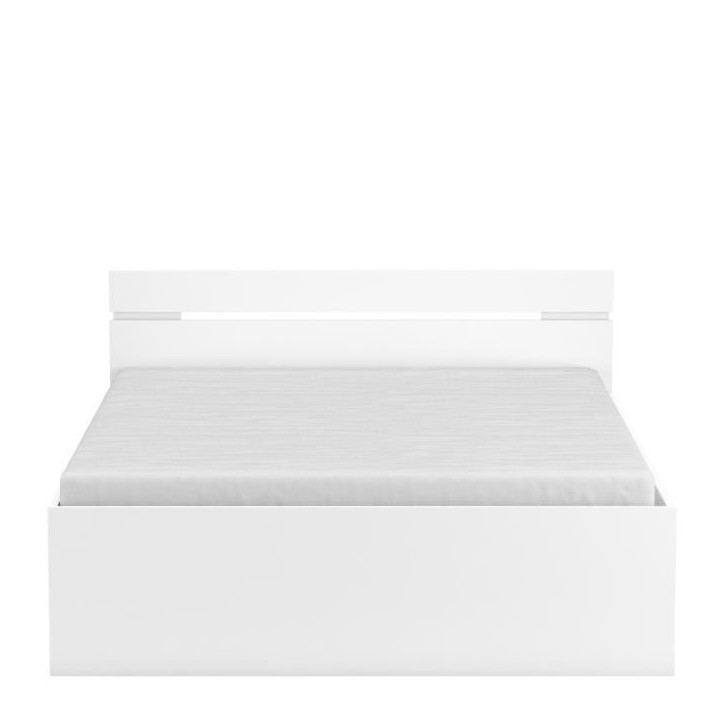 Demeyere Lit adulte MICHIGAN - 140 x 190 cm - Multiples rangements - Blanc Demeyere Lit adulte MICHIGAN - 140 x 190 cm - Multiples rangements - Blanc