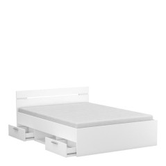 Demeyere Lit adulte MICHIGAN - 140 x 190 cm - Multiples rangements - B