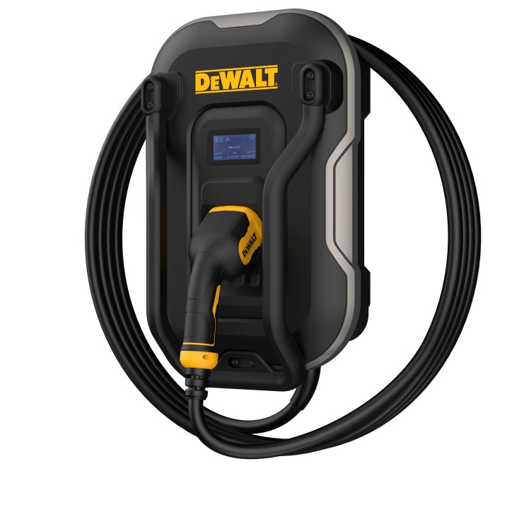 Borne de recharge murale pour véhicule électrique - DEWALT - 7,4kW - Type 2 - 5 m - 32A - 380V AC Borne de recharge murale pour véhicule électrique - DEWALT - 7,4kW - Type 2 - 5 m - 32A - 380V AC