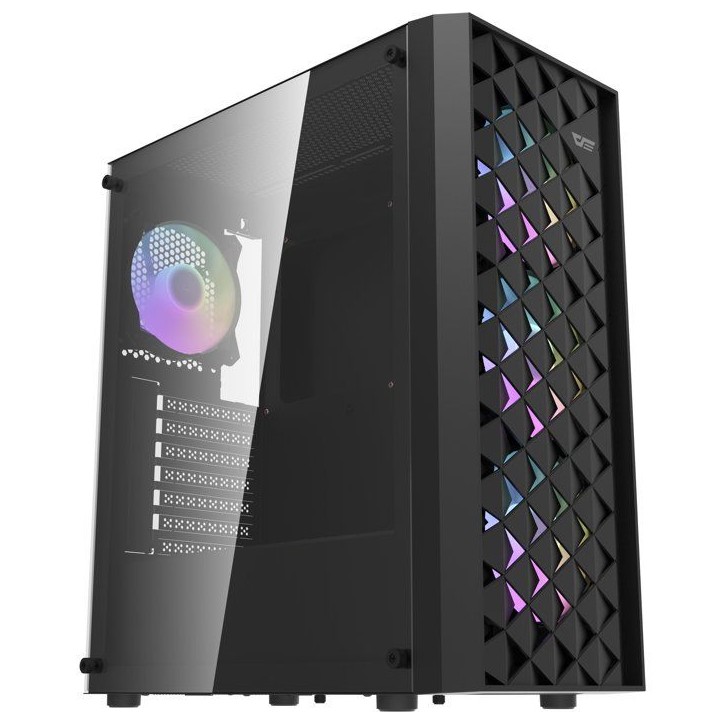 DARKFLASH - DF-DK351CL6-BK - DK351 - Boitier PC sans alimentation - Moyen tour - Format ATX - Noir DARKFLASH - DF-DK351CL6-BK - DK351 - Boitier PC sans alimentation - Moyen tour - Format ATX - Noir