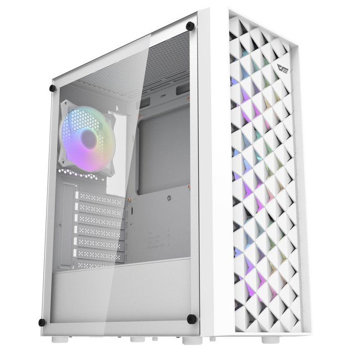 DARKFLASH - DF-DK351CL6-WH - DK351 - Boitier PC sans alimentation - Moyen tour - Format ATX - Blanc DARKFLASH - DF-DK351CL6-WH - DK351 - Boitier PC sans alimentation - Moyen tour - Format ATX - Blanc