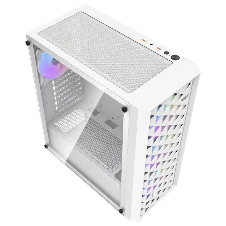 DARKFLASH - DF-DK351CL6-WH - DK351 - Boitier PC sans alimentation - Moyen tour - Format ATX - Blanc DARKFLASH - DF-DK351CL6-WH - DK351 - Boitier PC sans alimentation - Moyen tour - Format ATX - Blanc