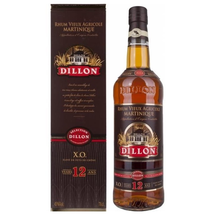 Rhum vieux Dillon 12 ans 45° 70cl