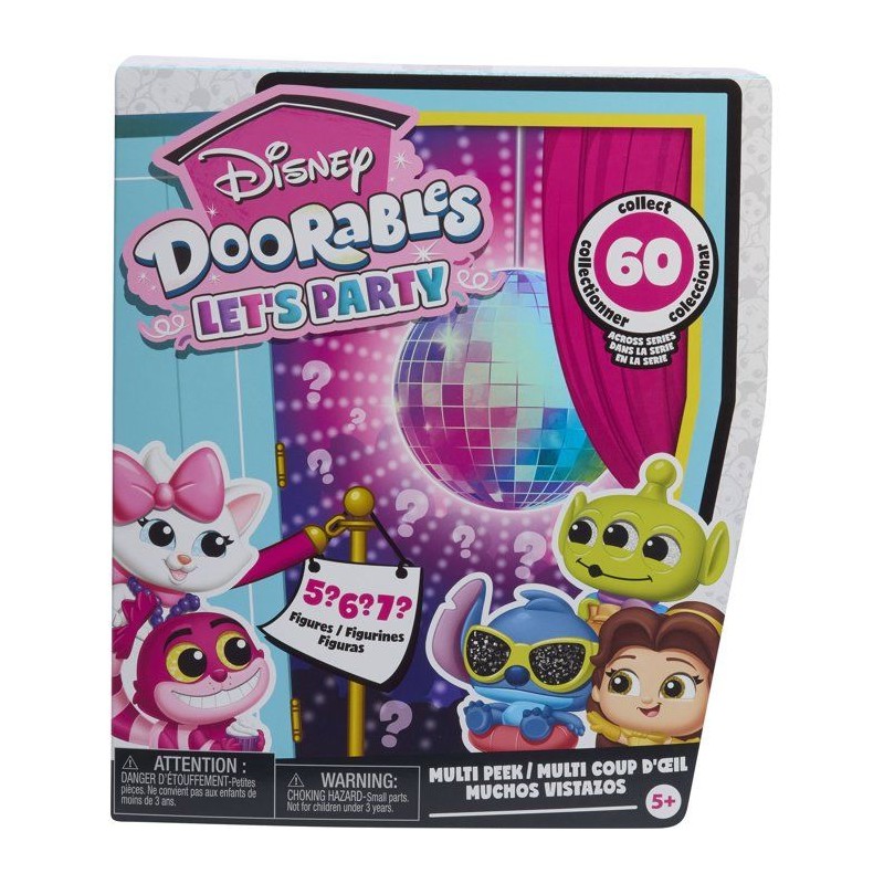 Doorables Coffret 4 mini-figurines DISNEY, Let's Party Multi Peek, Mod