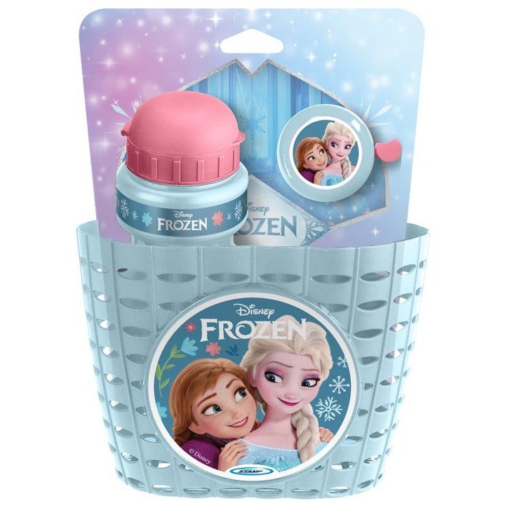 Accessoires pour vélo - DISNEY - La Reine des Neiges - Corbeille, bidon et sonnette - Tout type de guidon - Des 3 ans