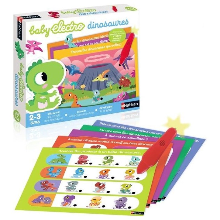 Jeu éducatif électronique - NATHAN - Baby Electro - Dinosaures - 2 ans - Intérieur