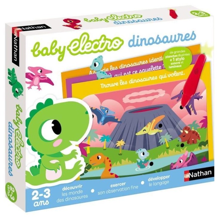 Jeu éducatif électronique - NATHAN - Baby Electro - Dinosaures - 2 ans - Intérieur