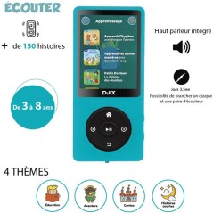 Baladeur a histoire - D-JIX- M-STORYKIDS - 2,4 - + de 150 histoires intégrées - Autonomie 25h - Bluetooth - 4GB - 300 mAh - US