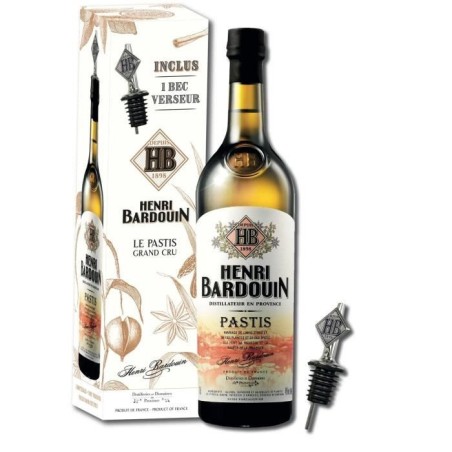 Henri Bardouin Pastis - Apéritif anisé - 45,0% Vol. - 70 cl + 1 bec