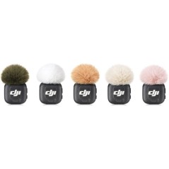 Protege-vent - DJI - Mic 3 - Avec 5 bonnettes anti-vent de différentes couleurs