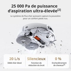 DJI ROMO A - Robot Aspirateur Laveur avec Station - Robot Transparent