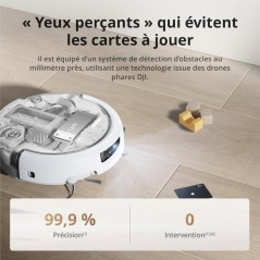 DJI ROMO A - Robot Aspirateur Laveur avec Station - Robot Transparent