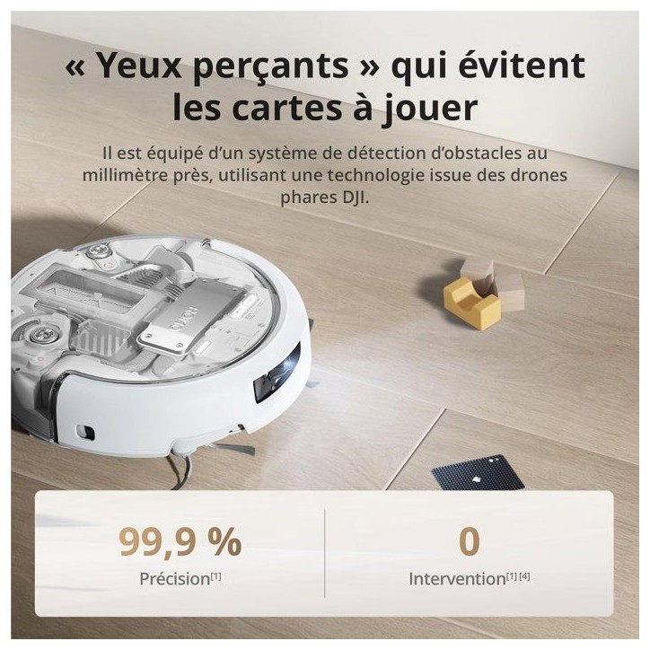 DJI ROMO A - Robot Aspirateur Laveur avec Station - Robot Transparent - 25 000 Pa - Détection au millimetre - 200 j sans Entret DJI ROMO A - Robot Aspirateur Laveur avec Station - Robot Transparent - 25 000 Pa - Détection au millimetre - 200 j sans Entret