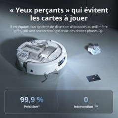 DJI ROMO P - Robot Aspirateur Laveur avec Station - Design Transparent