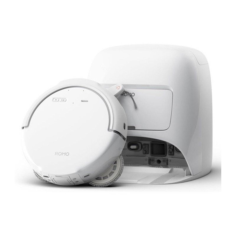 DJI ROMO S - Robot Aspirateur Laveur avec Station - 25 000 Pa - Détec