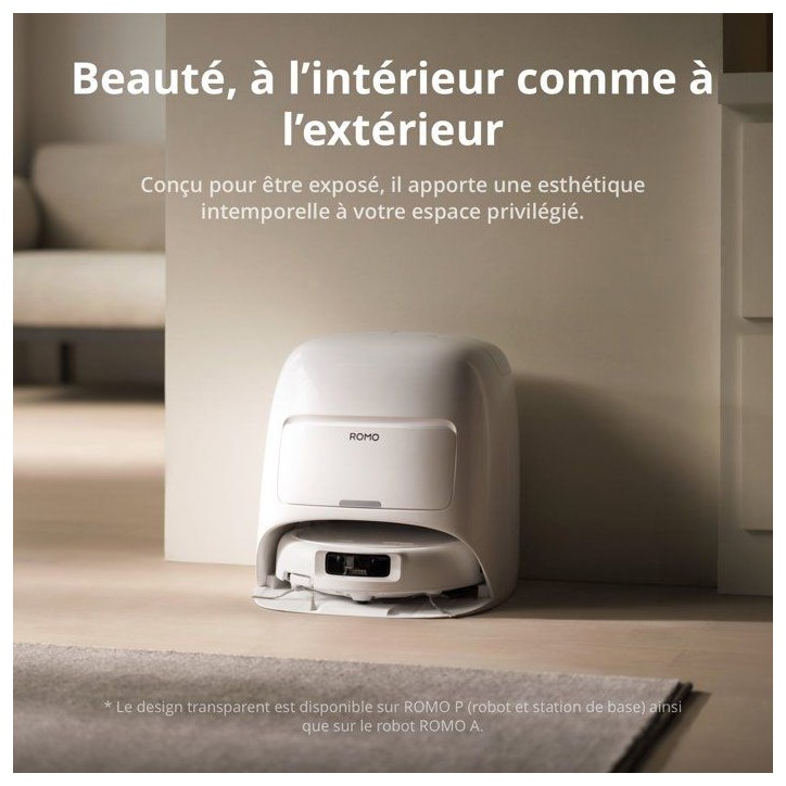 DJI ROMO S - Robot Aspirateur Laveur avec Station - 25 000 Pa - Détection de Niveau Drone - 200 Jours sans Maintenance DJI ROMO S - Robot Aspirateur Laveur avec Station - 25 000 Pa - Détection de Niveau Drone - 200 Jours sans Maintenance