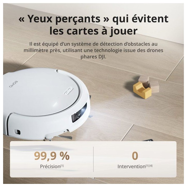 DJI ROMO S - Robot Aspirateur Laveur avec Station - 25 000 Pa - Détection de Niveau Drone - 200 Jours sans Maintenance DJI ROMO S - Robot Aspirateur Laveur avec Station - 25 000 Pa - Détection de Niveau Drone - 200 Jours sans Maintenance