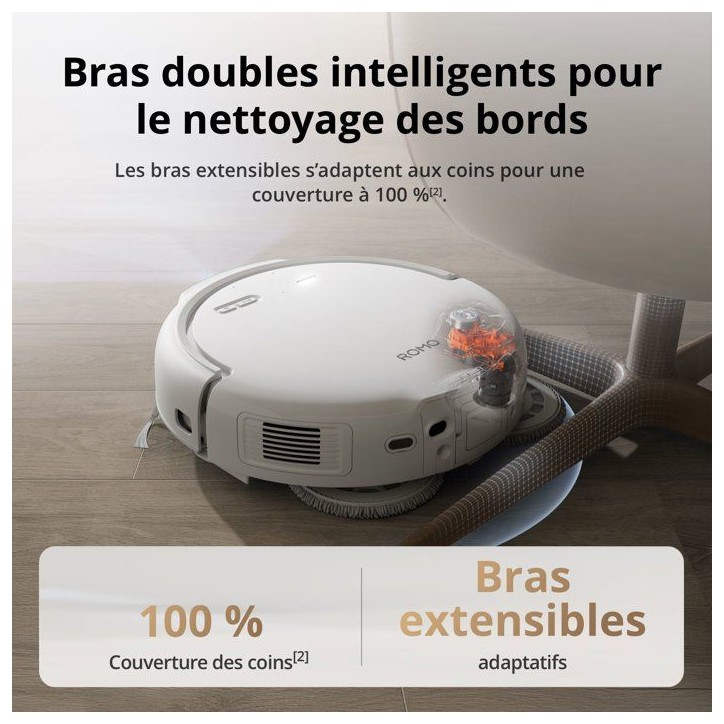 DJI ROMO S - Robot Aspirateur Laveur avec Station - 25 000 Pa - Détection de Niveau Drone - 200 Jours sans Maintenance DJI ROMO S - Robot Aspirateur Laveur avec Station - 25 000 Pa - Détection de Niveau Drone - 200 Jours sans Maintenance