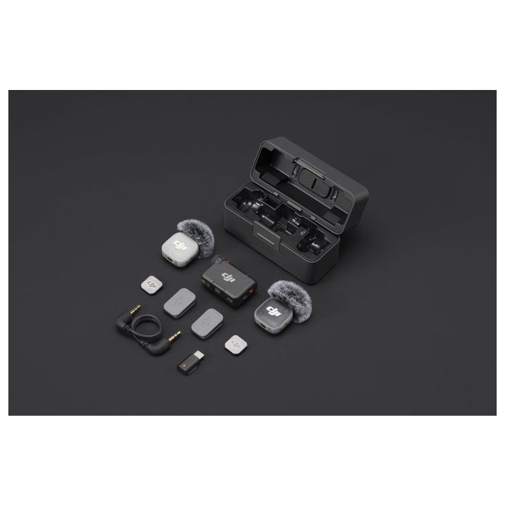 Micro sans fil - DJI - Mic Mini 2 - 2 TX - 1 RX - Boîtier de charge Micro sans fil - DJI - Mic Mini 2 - 2 TX - 1 RX - Boîtier de charge