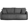 Canapé convertible 3 places - BARI - Velours cotelé - Anthracite - C