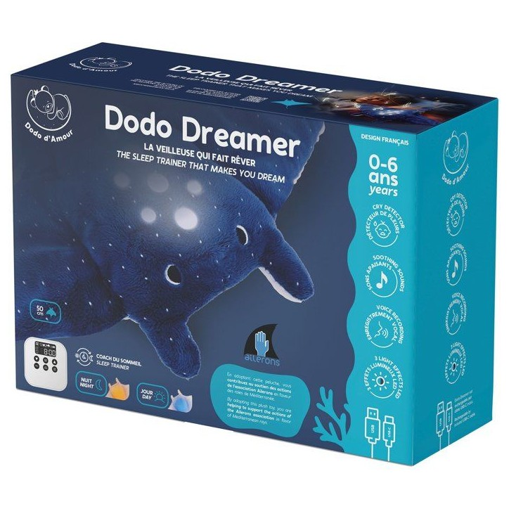 Peluche veilleuse - Raie dodo dreamer - DODO D'AMOUR - 141532 - Sleep trainer - Des la naissance Peluche veilleuse - Raie dodo dreamer - DODO D'AMOUR - 141532 - Sleep trainer - Des la naissance