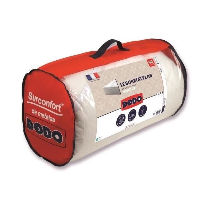 Surmatelas DODO - Moelleux - 90 x 190 cm - Blanc