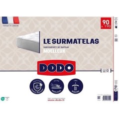 Surmatelas DODO - Moelleux - 90 x 190 cm - Blanc