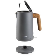 Bouilloire électrique - DOMO - DO9268WK - 2200 W - 1,7 L - Socle 360° - Noir / Bois