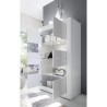 Vitrine - BASICO - 4 portes - Blanc laqué brillant - 101 x 42 x 161 c