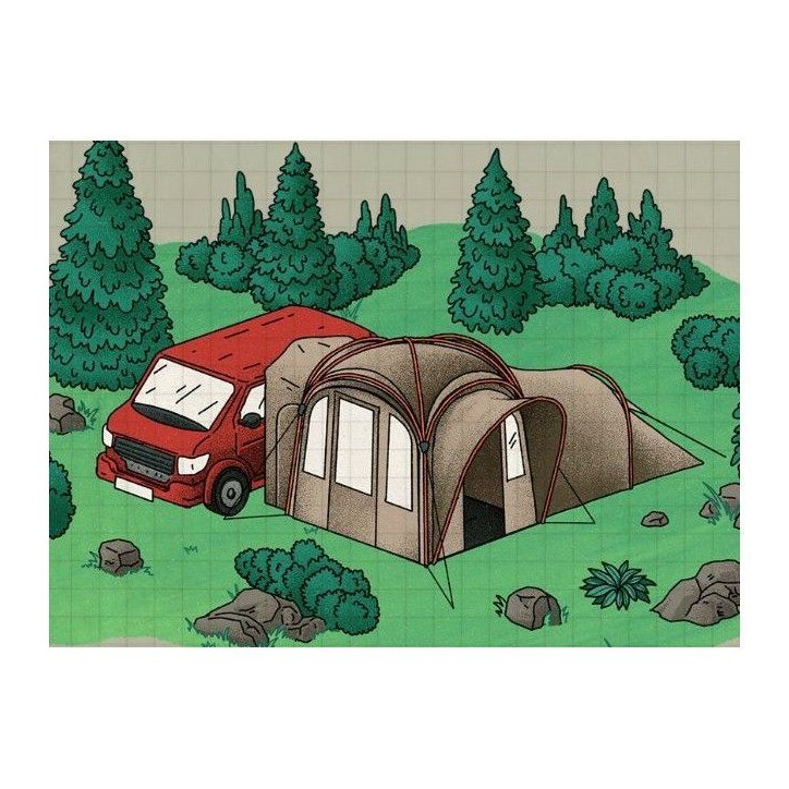 Auvent Canopy - KAMPA - MOD 250 Dune - Arceaux en aluminium - Brun Auvent Canopy - KAMPA - MOD 250 Dune - Arceaux en aluminium - Brun