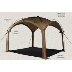 Tapis de sol - KAMPA - MOD 250 Dune - 2,50 x 2,50 m - Noir
