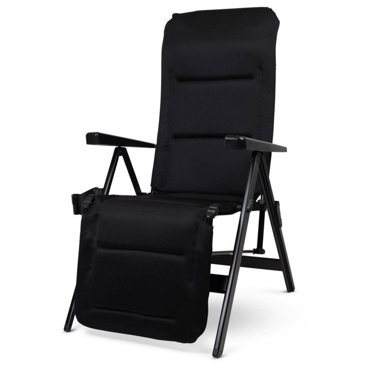 Chaise longue - DOMETIC - Gardina Lounger - Noir - Inclinable - Aluminium - Polyester SoftMesh