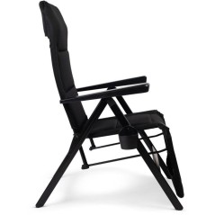 Chaise longue - DOMETIC - Gardina Lounger - Noir - Inclinable - Aluminium - Polyester SoftMesh