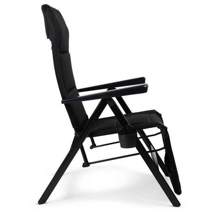 Chaise longue - DOMETIC - Gardina Lounger - Noir - Inclinable - Aluminium - Polyester SoftMesh