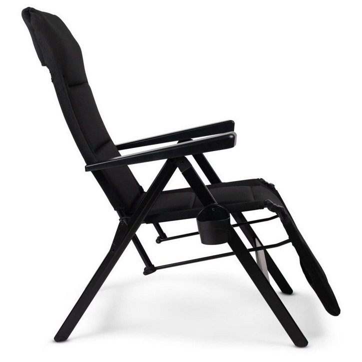 Chaise longue - DOMETIC - Gardina Lounger - Noir - Inclinable - Aluminium - Polyester SoftMesh