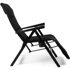 Chaise longue - DOMETIC - Gardina Lounger - Noir - Inclinable - Alumin