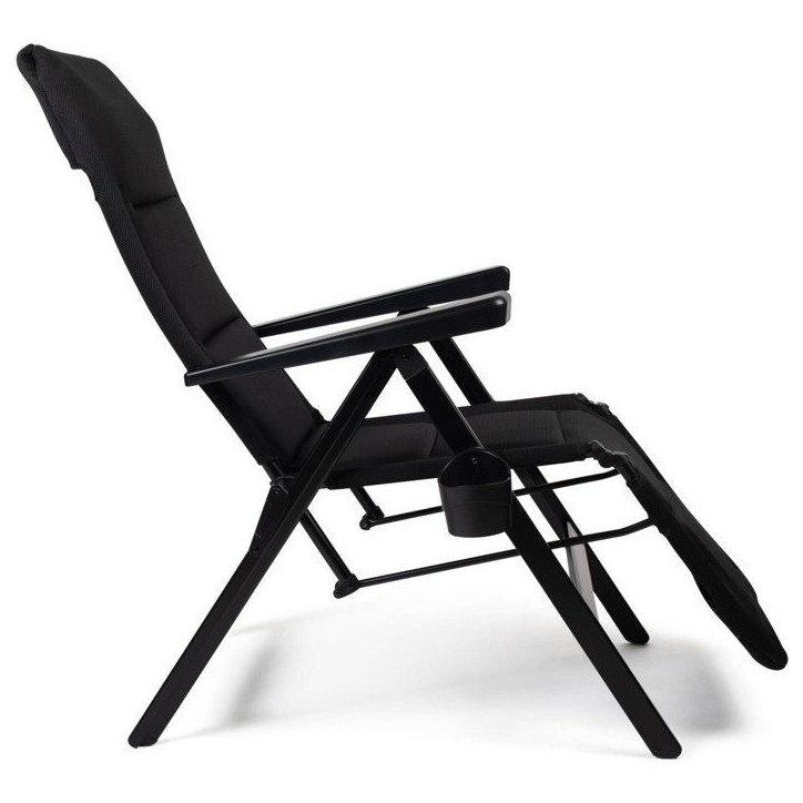 Chaise longue - DOMETIC - Gardina Lounger - Noir - Inclinable - Aluminium - Polyester SoftMesh