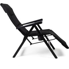 Chaise longue - DOMETIC - Gardina Lounger - Noir - Inclinable - Alumin