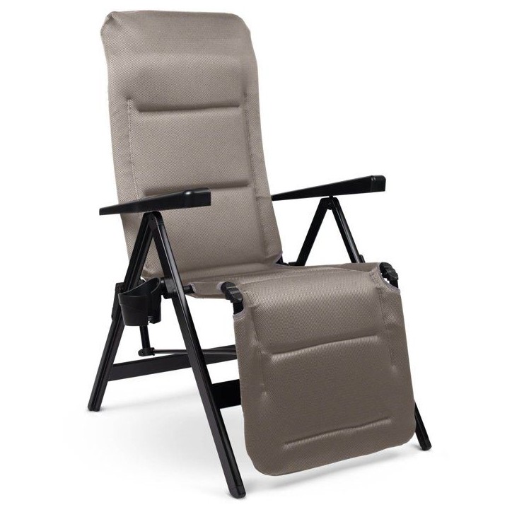 Chaise longue - DOMETIC - Gardina Lounger - Gris - Inclinable - Aluminium - Polyester SoftMesh Chaise longue - DOMETIC - Gardina Lounger - Gris - Inclinable - Aluminium - Polyester SoftMesh
