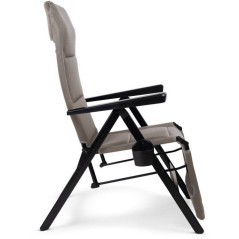 Chaise longue - DOMETIC - Gardina Lounger - Gris - Inclinable - Aluminium - Polyester SoftMesh