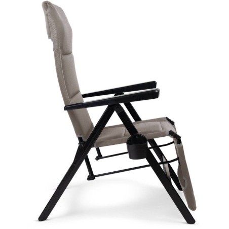 Chaise longue - DOMETIC - Gardina Lounger - Gris - Inclinable - Aluminium - Polyester SoftMesh
