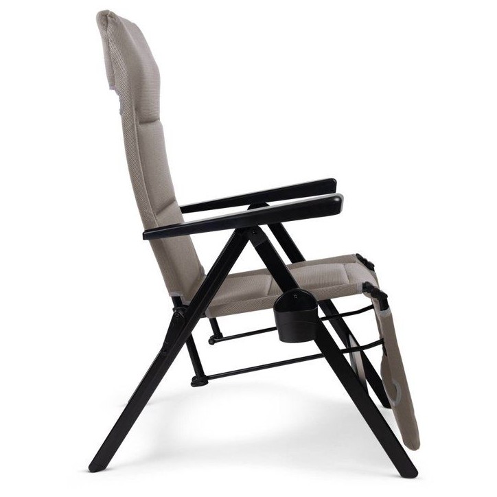 Chaise longue - DOMETIC - Gardina Lounger - Gris - Inclinable - Aluminium - Polyester SoftMesh Chaise longue - DOMETIC - Gardina Lounger - Gris - Inclinable - Aluminium - Polyester SoftMesh