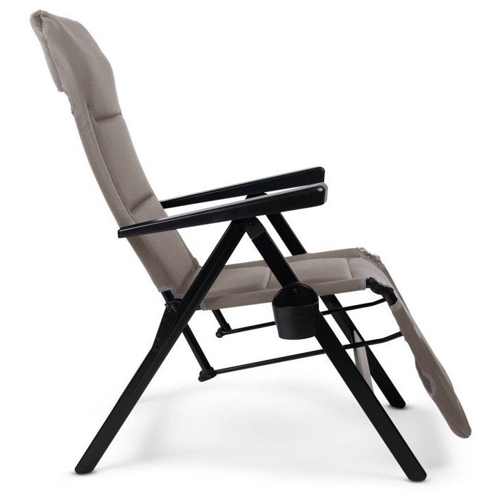 Chaise longue - DOMETIC - Gardina Lounger - Gris - Inclinable - Aluminium - Polyester SoftMesh Chaise longue - DOMETIC - Gardina Lounger - Gris - Inclinable - Aluminium - Polyester SoftMesh