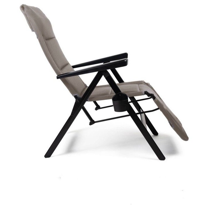Chaise longue - DOMETIC - Gardina Lounger - Gris - Inclinable - Aluminium - Polyester SoftMesh Chaise longue - DOMETIC - Gardina Lounger - Gris - Inclinable - Aluminium - Polyester SoftMesh