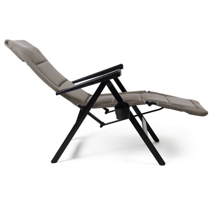 Chaise longue - DOMETIC - Gardina Lounger - Gris - Inclinable - Aluminium - Polyester SoftMesh Chaise longue - DOMETIC - Gardina Lounger - Gris - Inclinable - Aluminium - Polyester SoftMesh