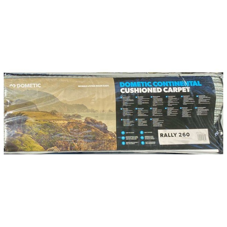 Tapis confort - DOMETIC - Continental Carpet Rally 260 - Surface respirante - Confort thermique - Gris Tapis confort - DOMETIC - Continental Carpet Rally 260 - Surface respirante - Confort thermique - Gris