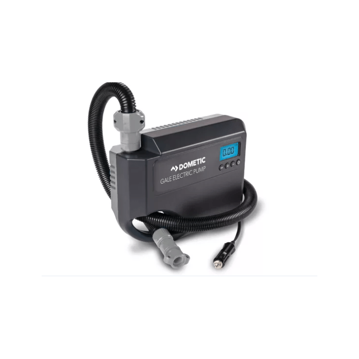Pompe électrique 12 V pour auvent gonflable - DOMETIC - Gale Electric Pump - Câble avec prise allume-cigare - 6 adaptateurs Pompe électrique 12 V pour auvent gonflable - DOMETIC - Gale Electric Pump - Câble avec prise allume-cigare - 6 adaptateurs