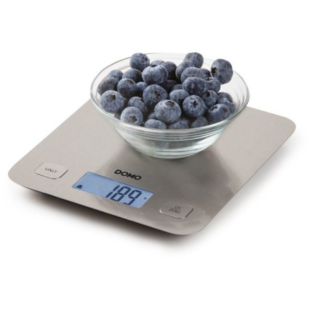 DOMO DO9239W - Balance culinaire éléctronique - Tare - Arret auto - Jusqu'a 1 gramme pres - Plateau de pesage inox